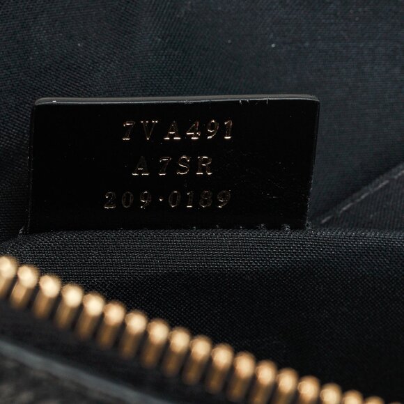 Fendi Monster Black Pebbled Leather Large Clutch - Picture 12 of 12